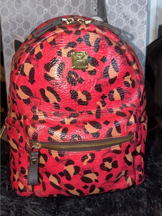 MCM Handbags - MCM Leopard Print Leather Mini Backpack